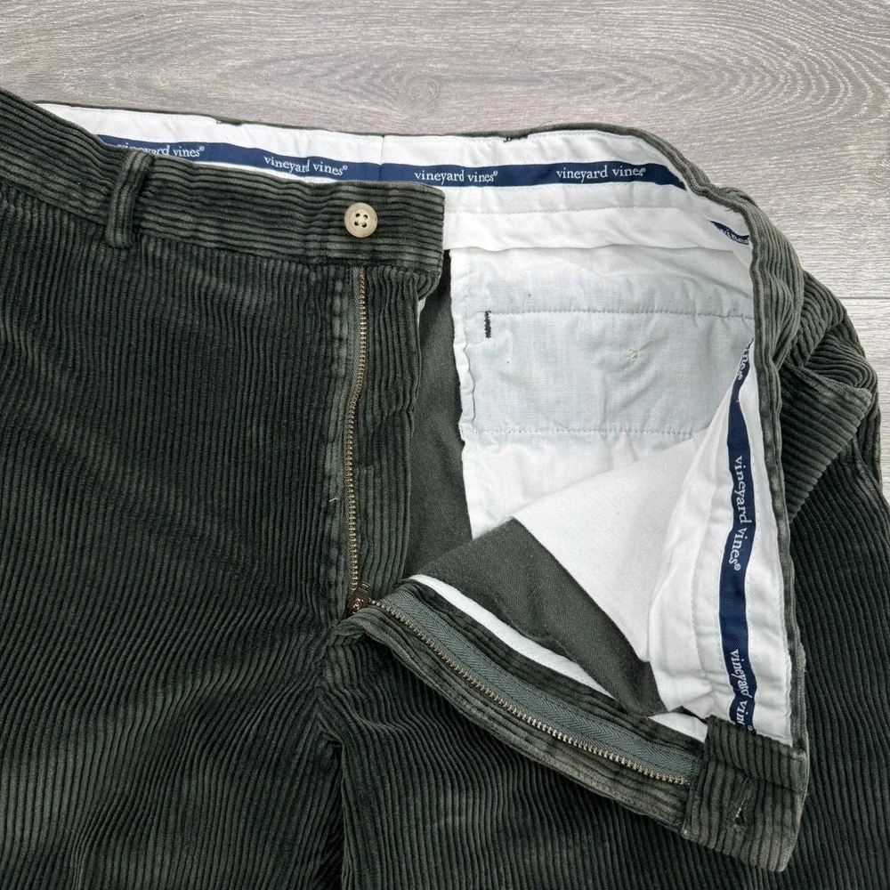 Vineyard Vines Corduroy Pants Mens 34x30 Olive Green Straight Leg Preppy Y2K